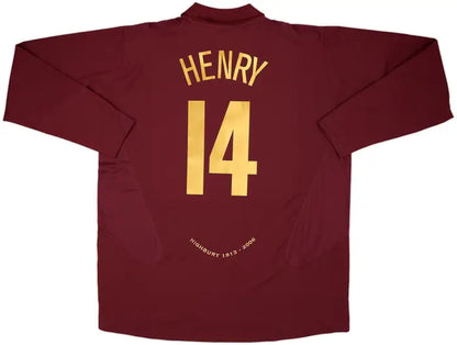 ARSENAL 2005-06 RETRO LONG SLEEVE HOME SHIRT