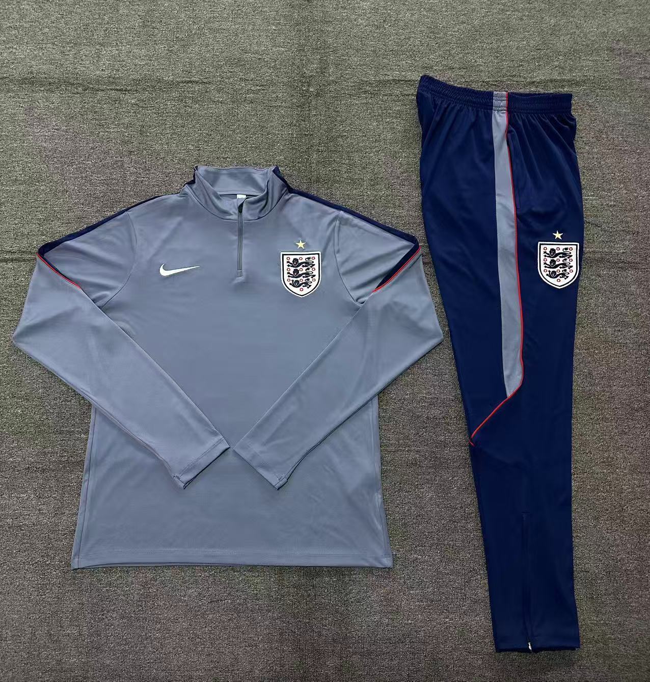 ENGLAND GREY AND NAVY TRACKSUIT