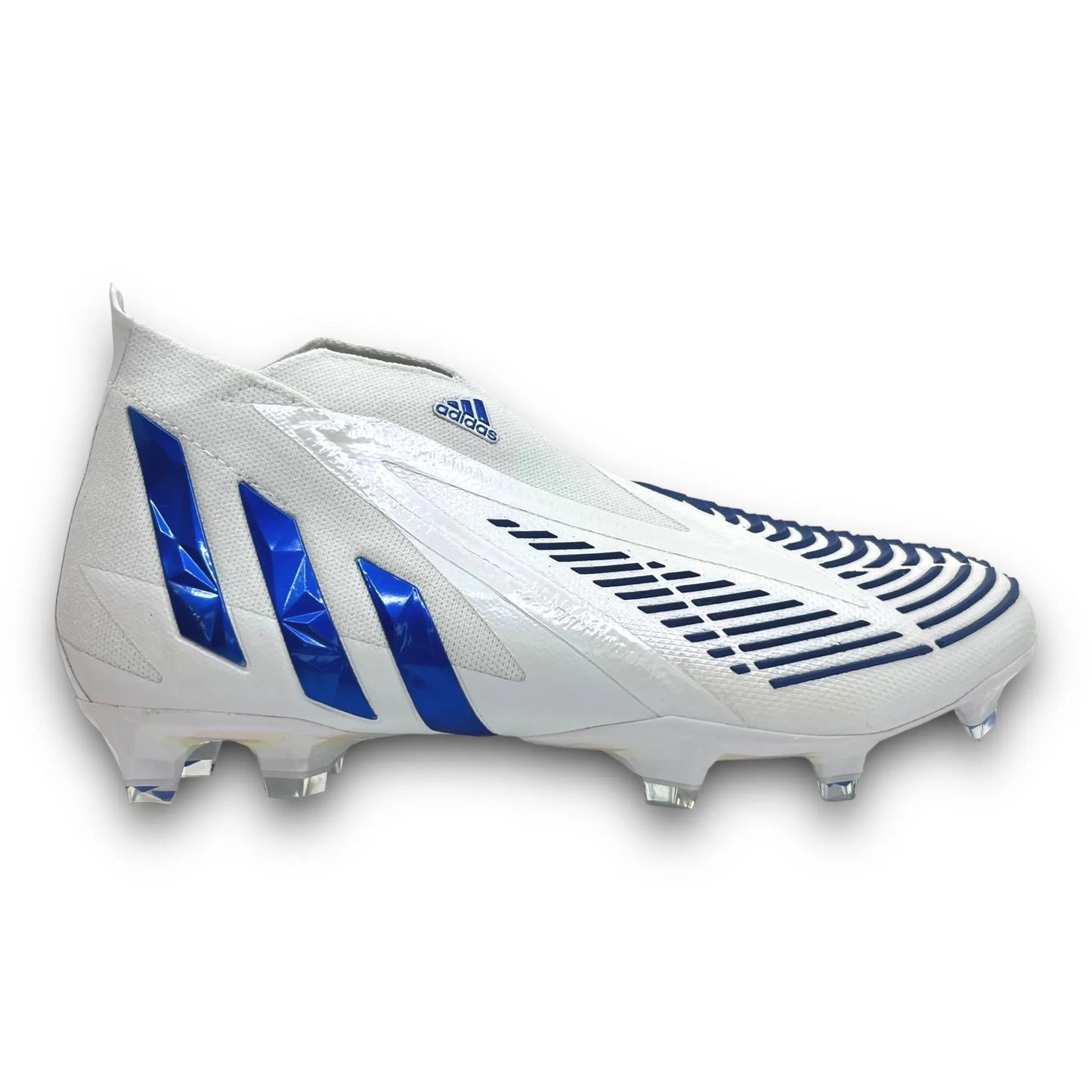 PREDATOR EDGE+ FG FOOTBALL BOOTS WHITE BLUE