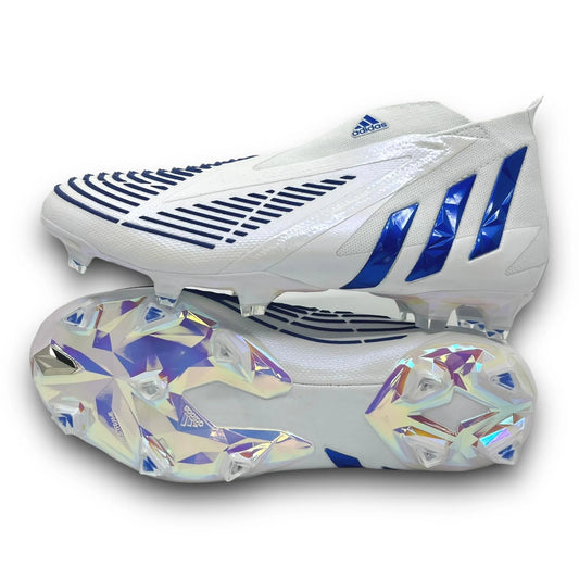 PREDATOR EDGE+ FG FOOTBALL BOOTS WHITE BLUE